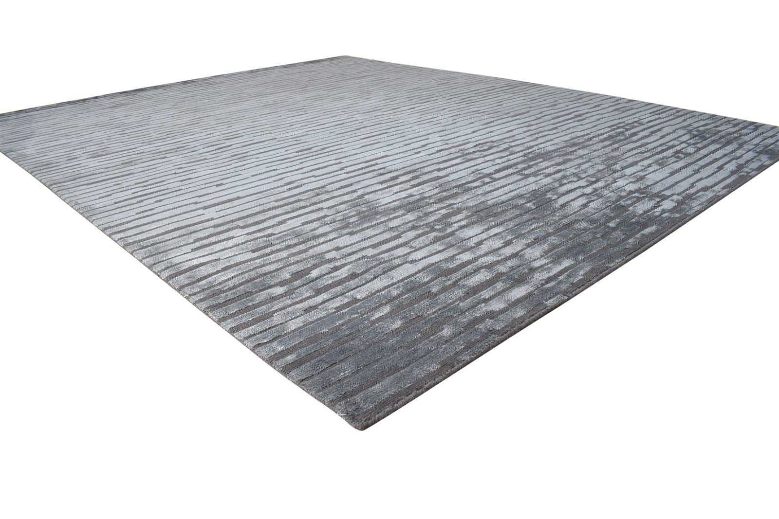 Hand Knotted Brown Wool / Silk Rug 8X10 Modern American Abstract Large Carpet   7865149522069