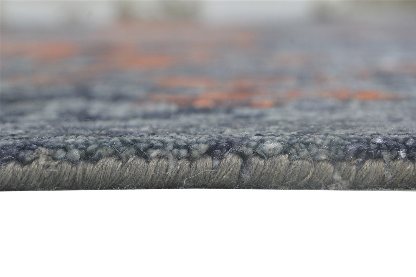Hand Knotted Charcoal Silk Rug 9' X 12' Modern Indian Abstract Large Carpet   7864321409173