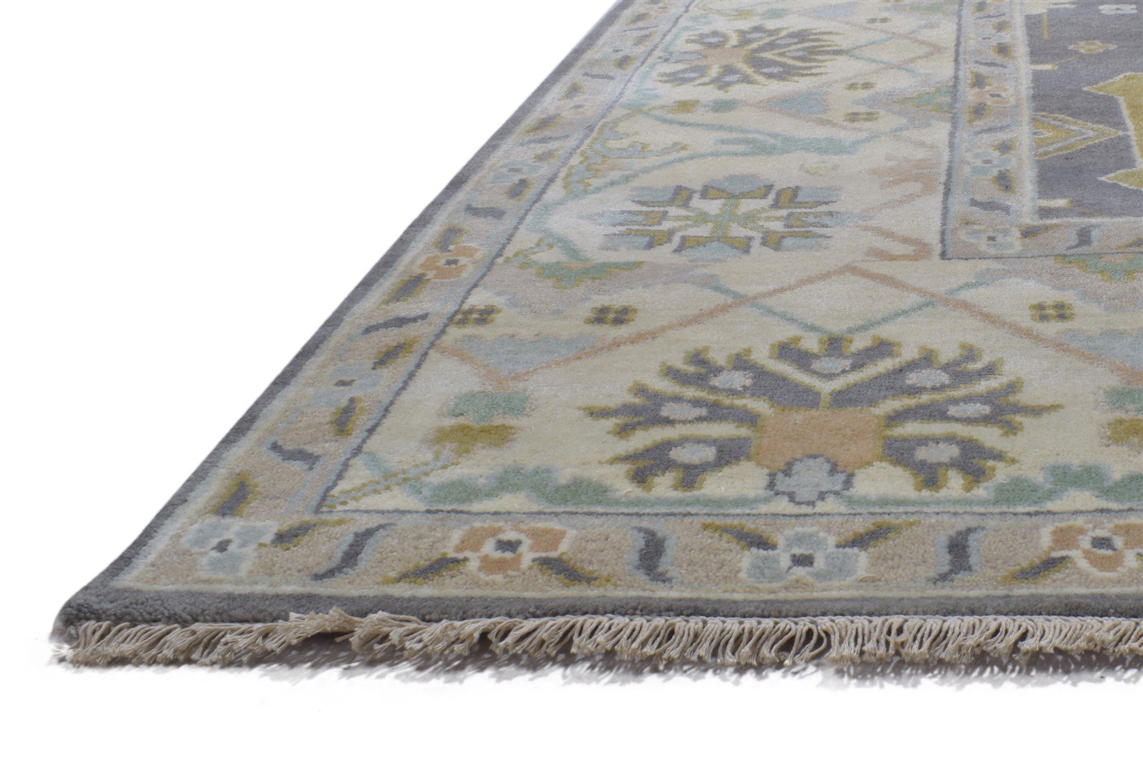 Hand Knotted Charcoal Wool Rug 10X14 Persian Oushak Oriental Extra Large Carpet   7864221237397