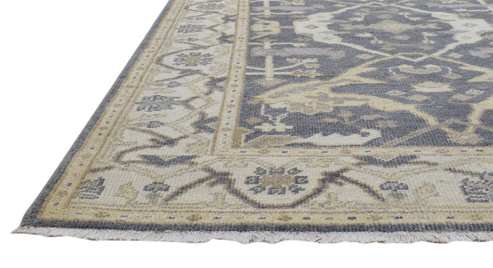 Hand Knotted Charcoal Wool Rug 4' X 6' Persian Oushak Oriental Room Size Carpet   7864092197013