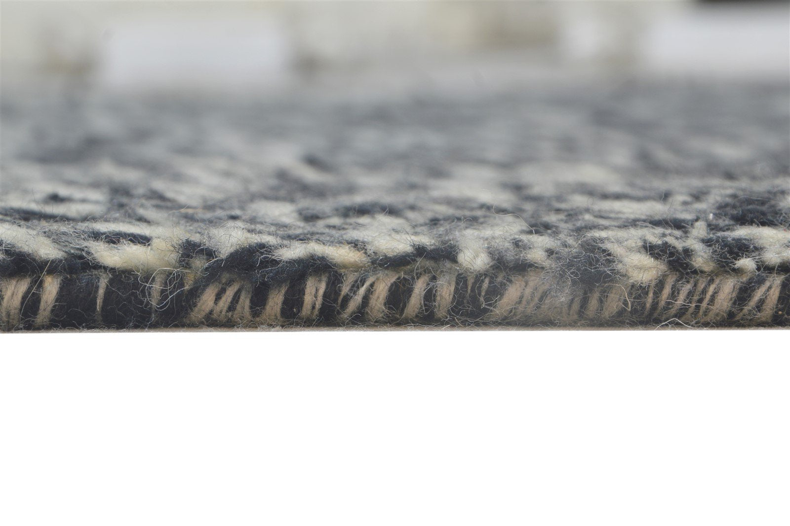 Hand Knotted Charcoal Wool Rug 5' X 8' Modern Moroccan Abstract Room Size Carpet   7864313249941