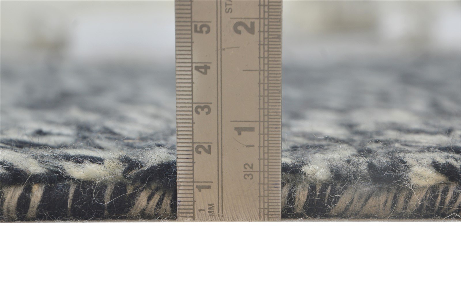 Hand Knotted Charcoal Wool Rug 5' X 8' Modern Moroccan Abstract Room Size Carpet   7864313249941