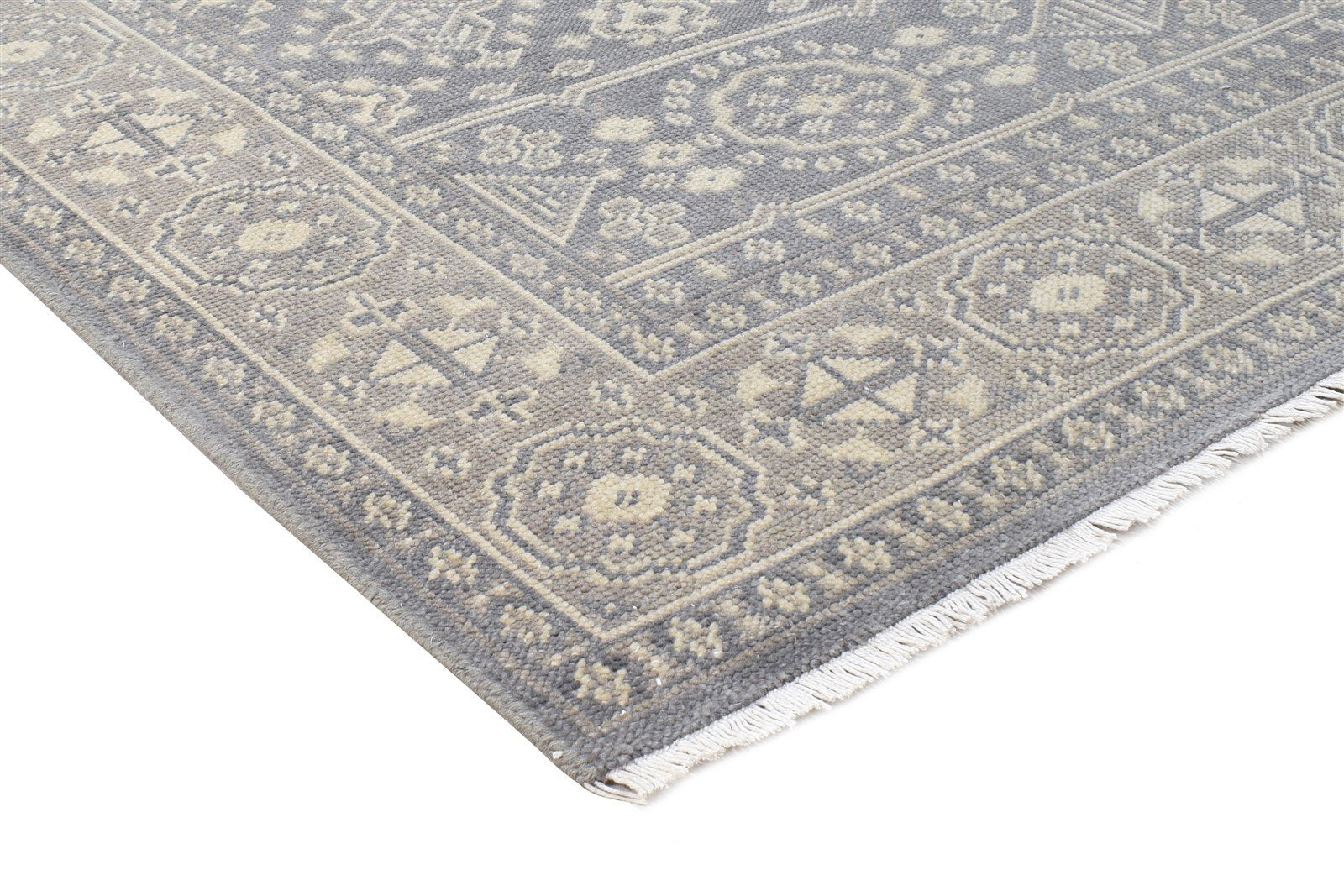 Hand Knotted Charcoal Wool Rug 5' X 9' Persian Bokhara Oriental Room Size Carpet   7865124290709