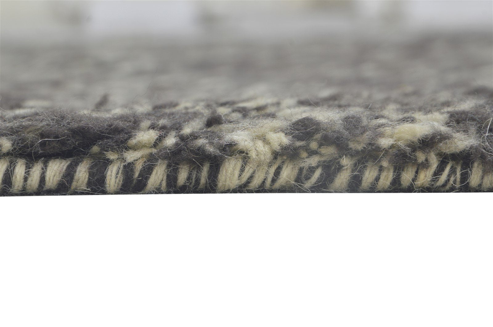 Hand Knotted Charcoal Wool Rug 6' X 8' Modern Moroccan Abstract Room Size Carpet   7864312070293