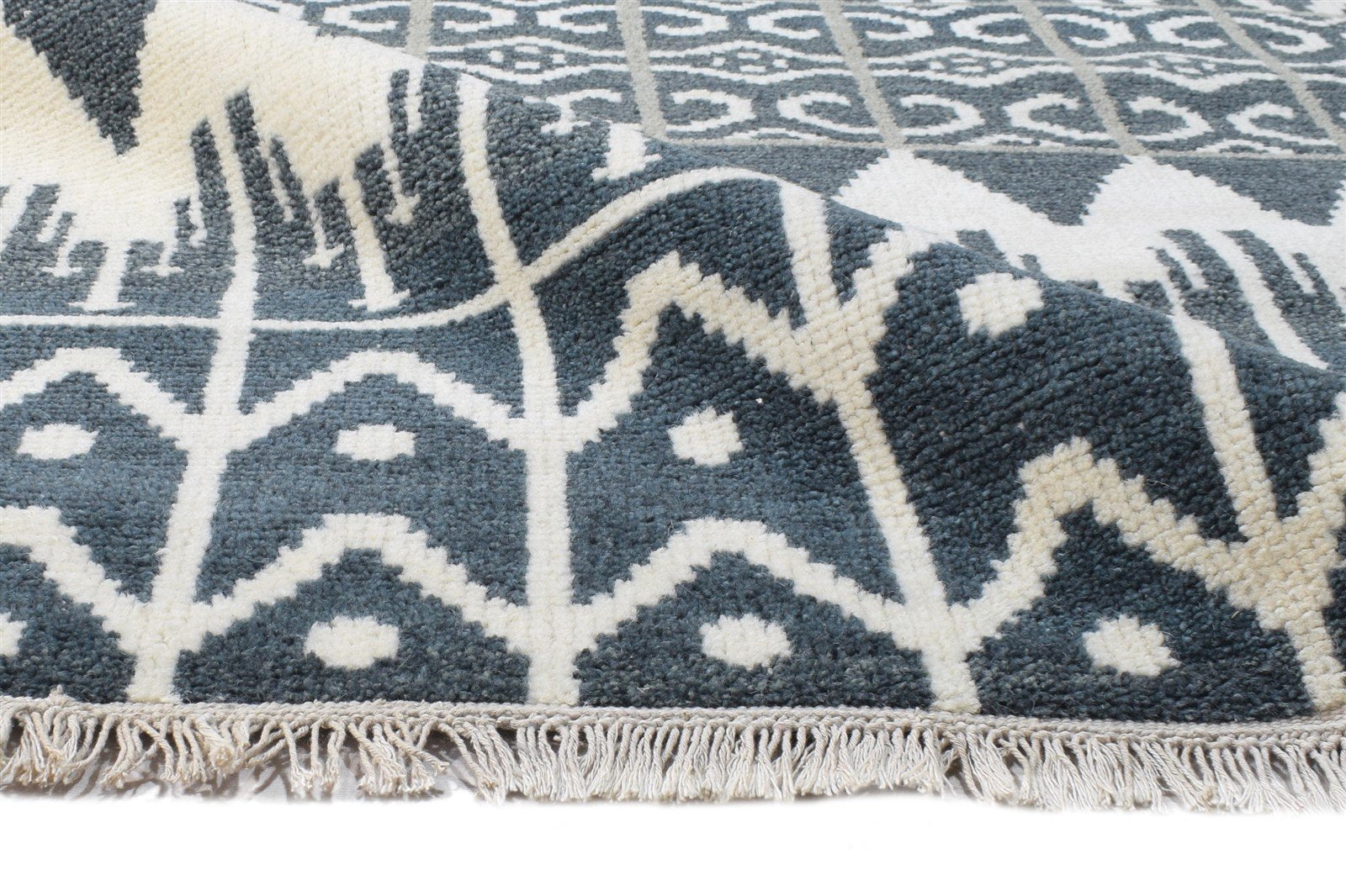 Hand Knotted Charcoal Wool Rug 6X9 Modern Scandinavian Nordic Room Size Carpet   7864571789461