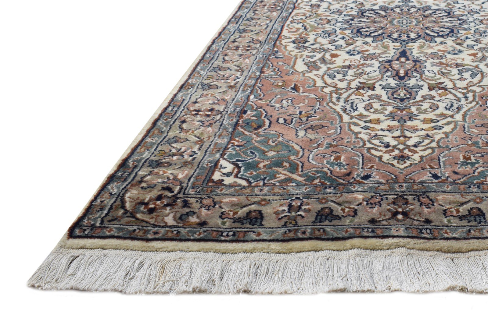 Hand Knotted Cream Wool Rug 3' X 11' Persian Tabriz Oriental Small Runner   7864680153237