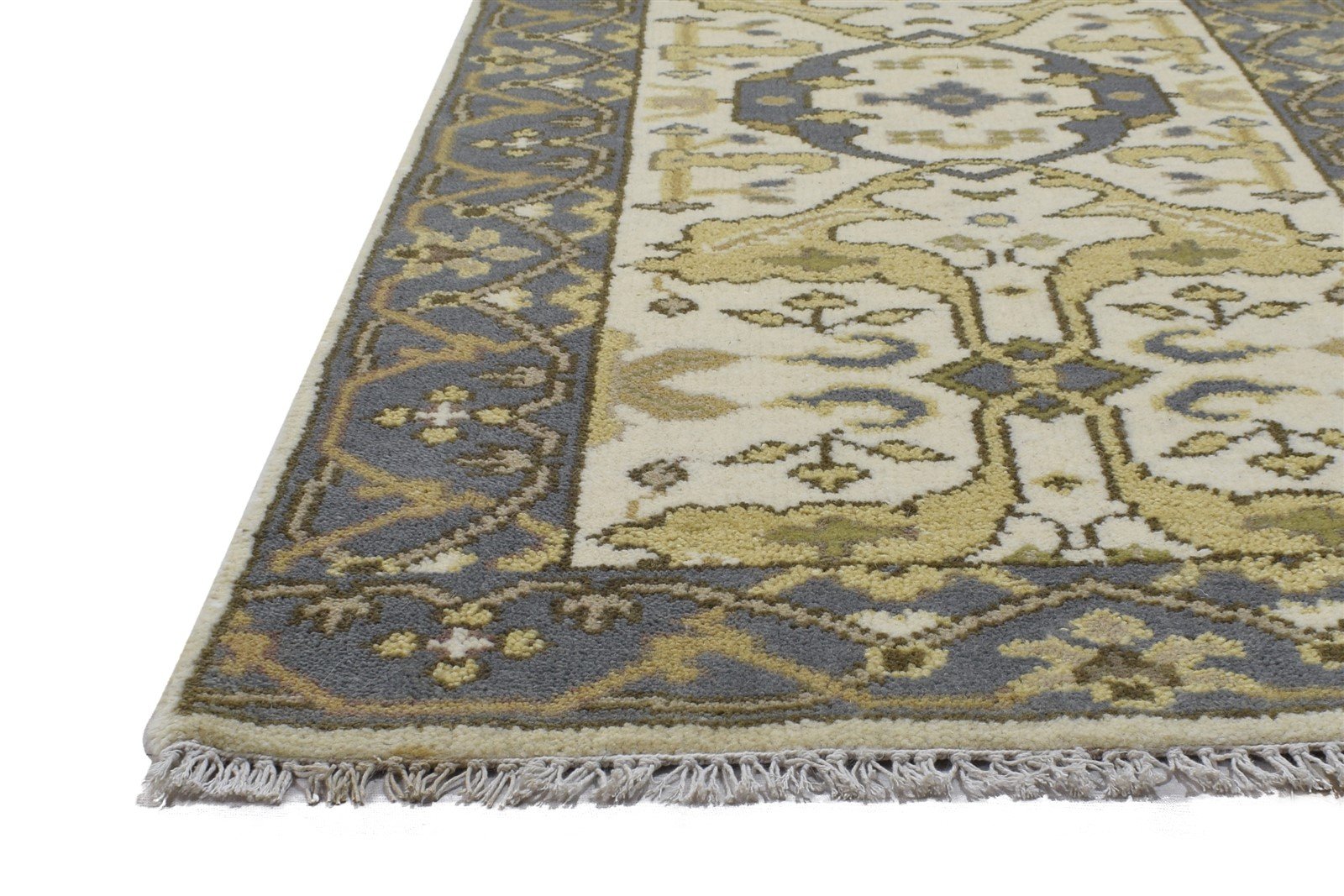 Hand Knotted Cream Wool Rug 3' X 12' Persian Oushak Oriental Small Runner   7864831803541