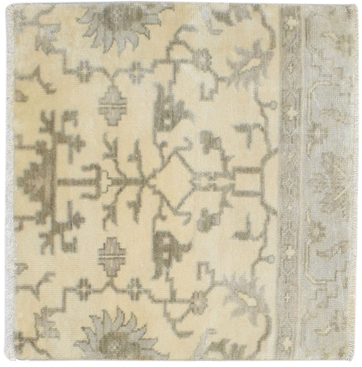Hand Knotted Cream Wool Rug 3' X 2' Persian Oushak Oriental Room Size Carpet   7864086102165