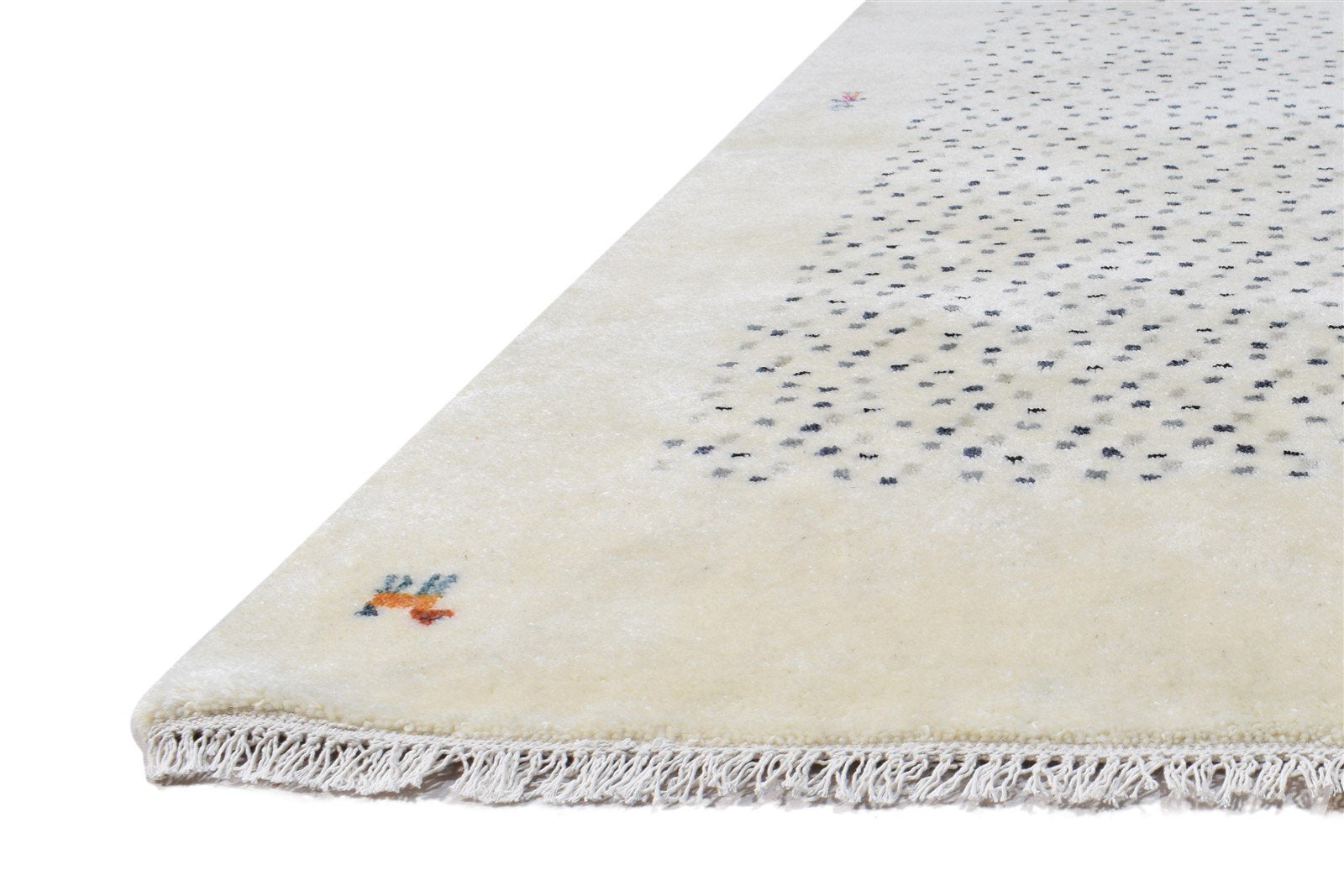 Aveline Hand Knotted Cream Wool Rug 5X6 Southwestern American Tribal   7865012355221