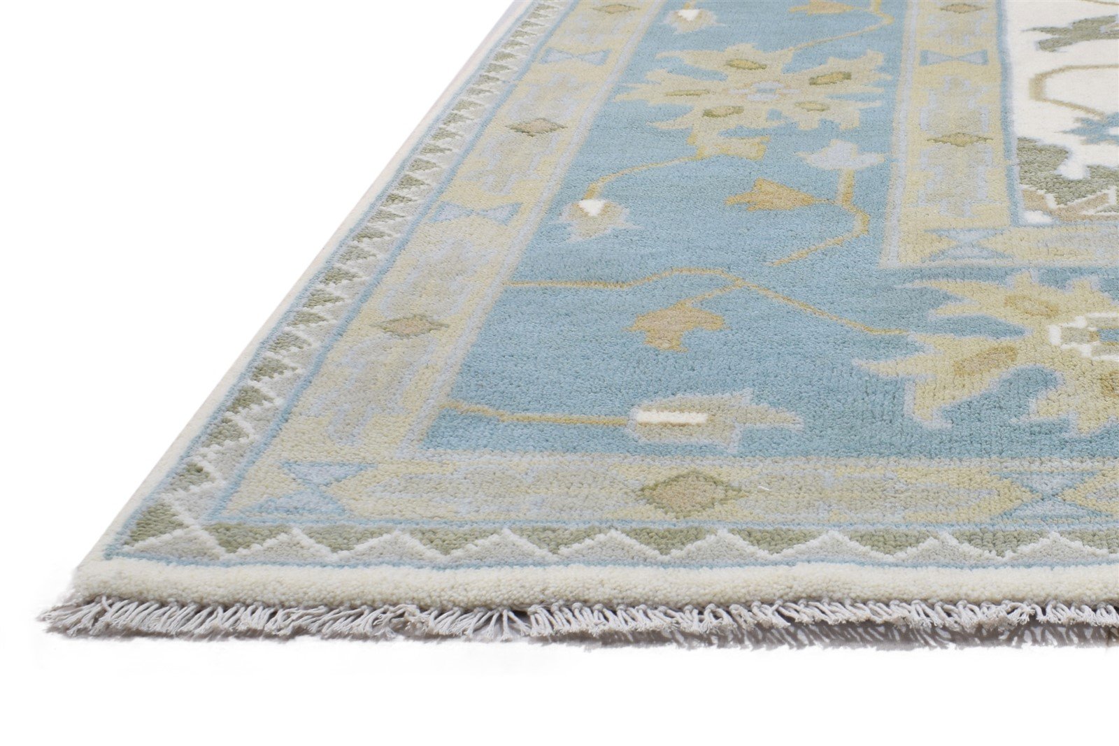 Hand Knotted Cream Wool Rug 9' X 12' Persian Oushak Oriental Extra Large Carpet   7864326193301