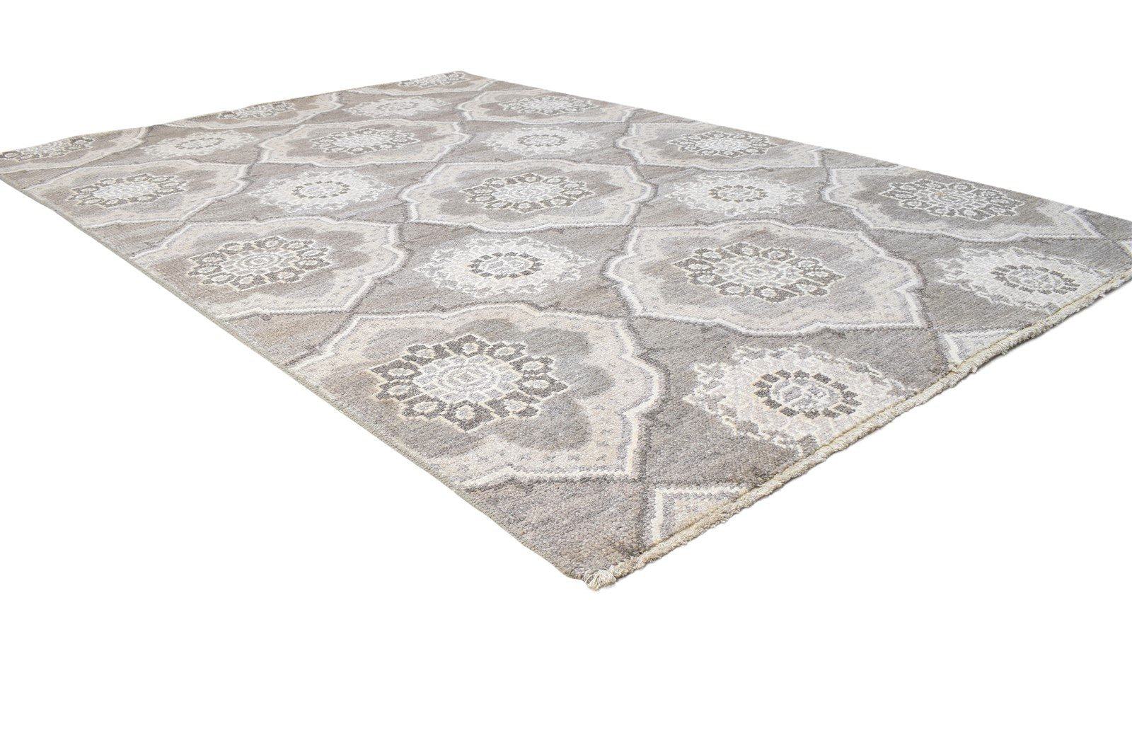 Hand Knotted Dark Grey Silk Rug 5' X 7' Modern Moroccan Tribal Room Size Carpet   7864803590293
