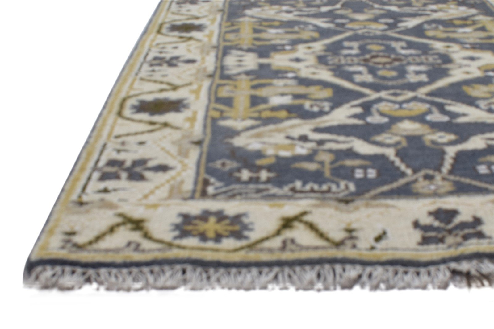 Hand Knotted Dark Grey Wool Rug 3' X 5' Persien Oushak Oriental Room Size Carpet   7864328159381