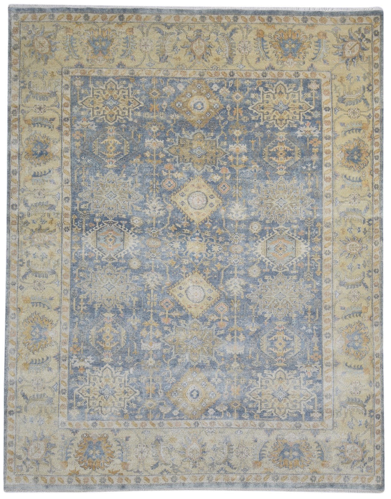 Hand Knotted Dark Grey Wool Rug 8' X 10' Persian Oushak Oriental Large Carpet   7864193712277