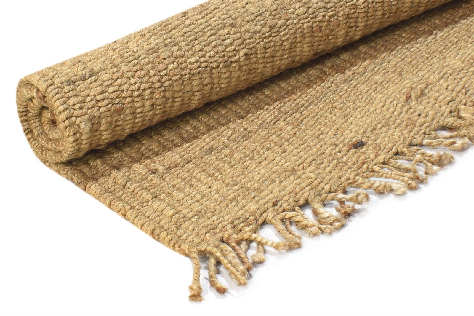 Dolli Hand Knotted Gold Hemp Rug 2' X 3' Modern Scandinavian Solid   7864502026389