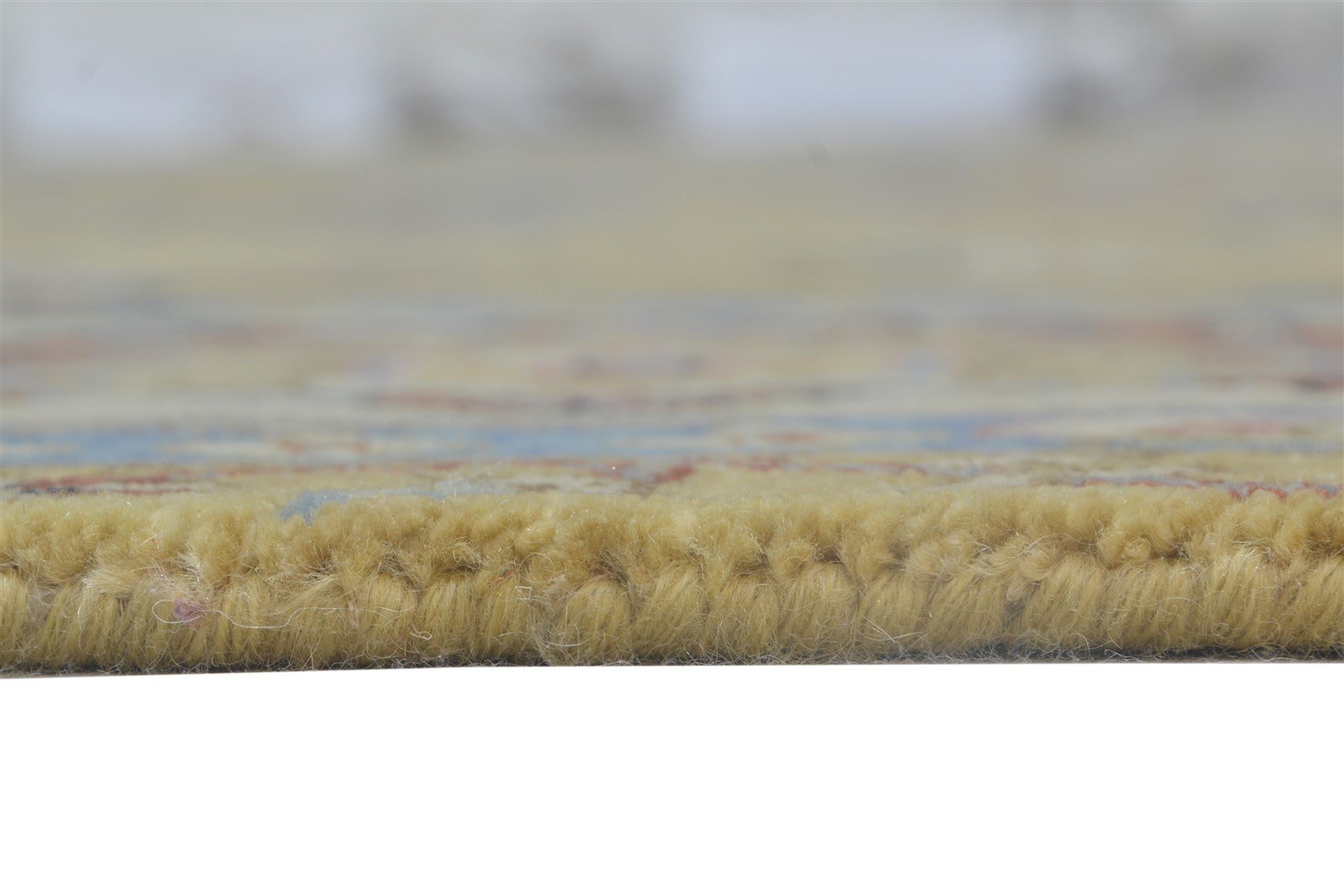 Hand Knotted Gold Wool Rug 9' X 12' Persian Kashan Oriental Extra Large Carpet   7864315904149