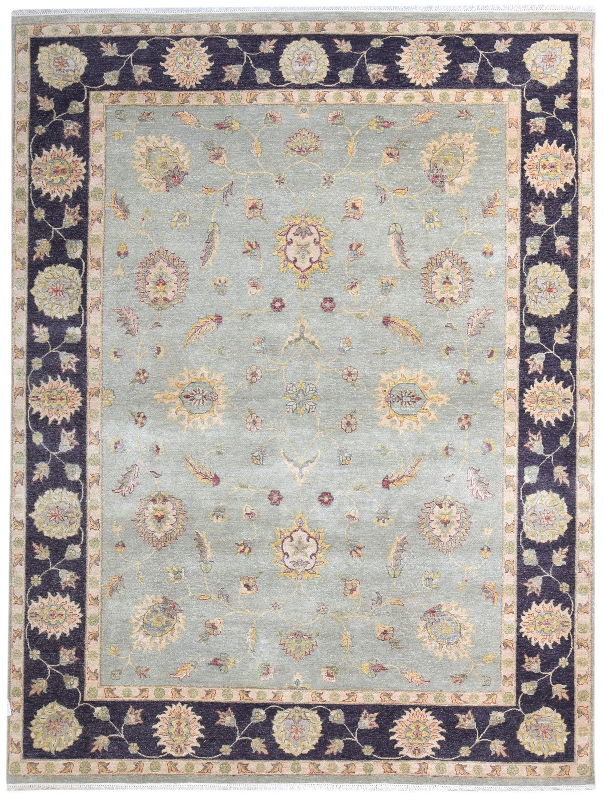 Hand Knotted Green Wool Rug 8' X 10' Persian Oushak Oriental Large Carpet   7864607178901