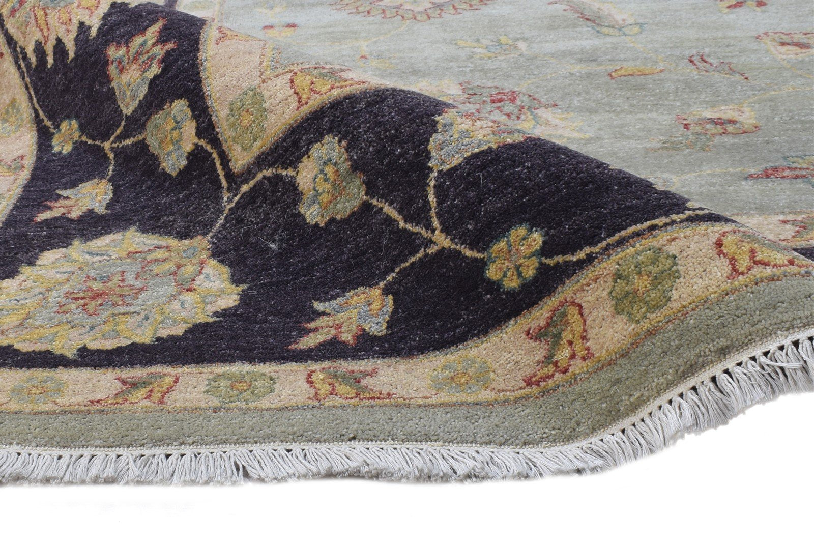 Sibylla Hand Knotted Green Wool Rug 8' X 10' Persian Oushak Oriental   7864607178901