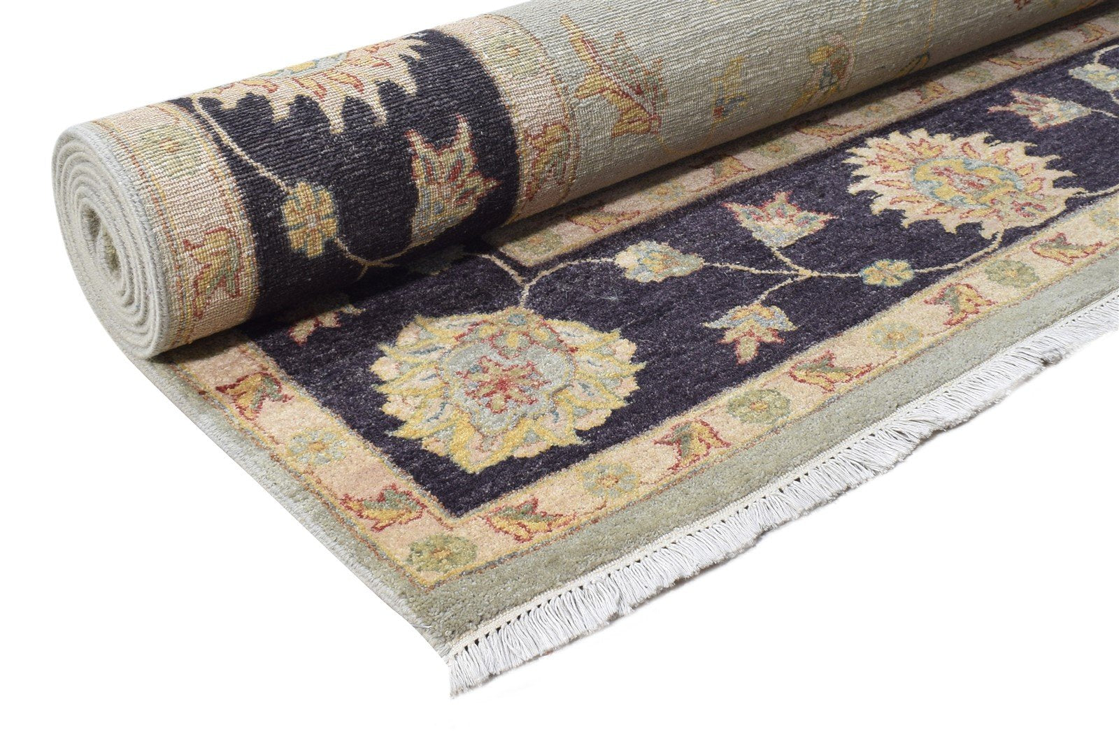 Sibylla Hand Knotted Green Wool Rug 8' X 10' Persian Oushak Oriental   7864607178901