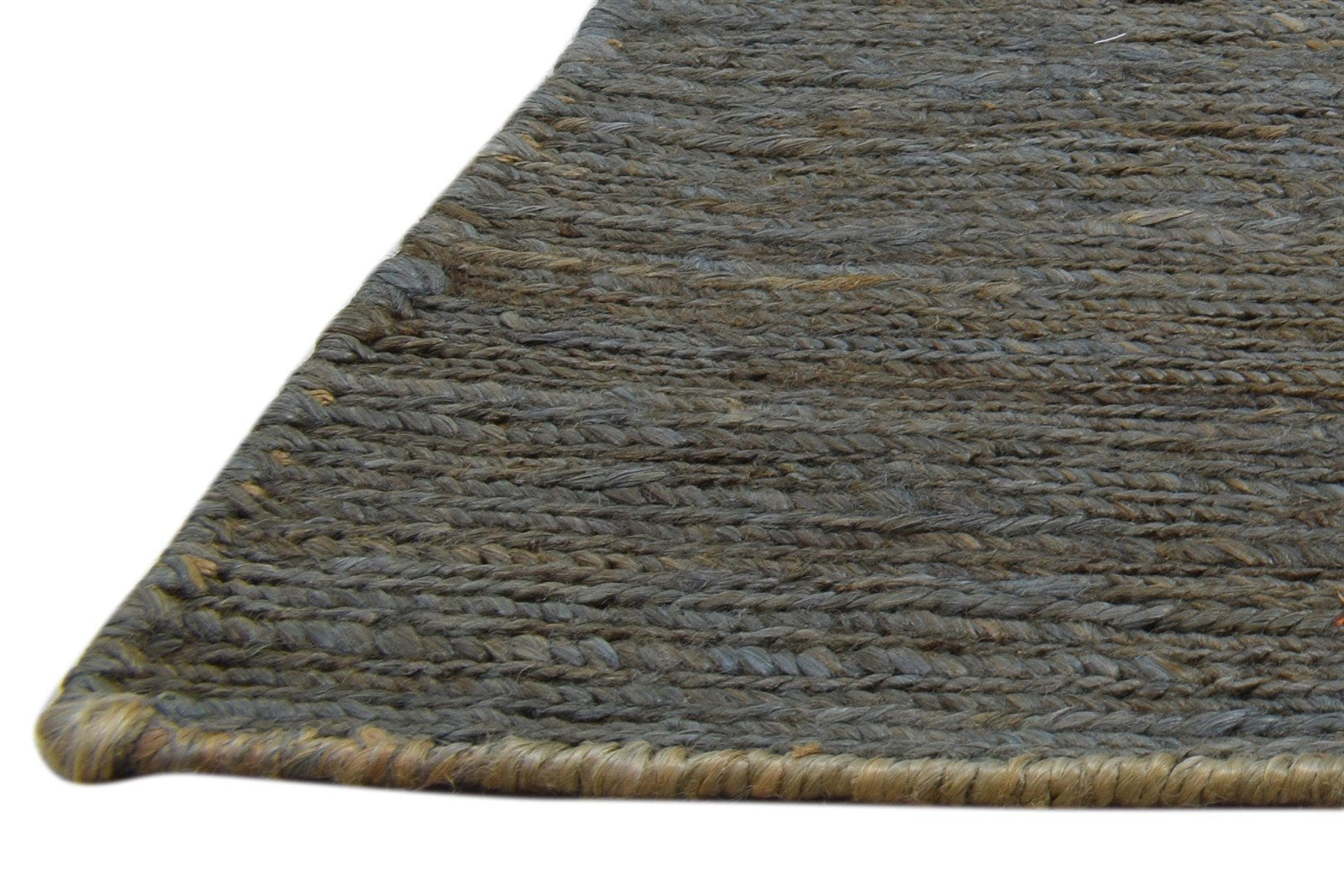 Hand Knotted Grey Jute Rug 2' X 3' Modern Scandinavian Solid Small Carpet   7860702937237