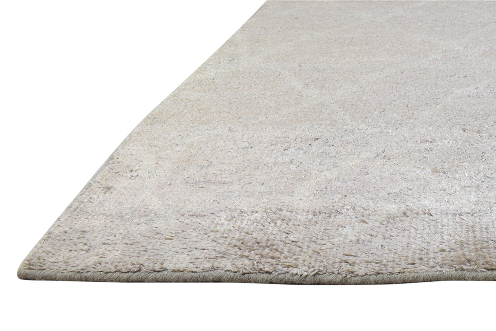 Hand Knotted Grey Rayon From Bamboo Rug 8X10 Modern Moroccan Abstract Large   7864789401749