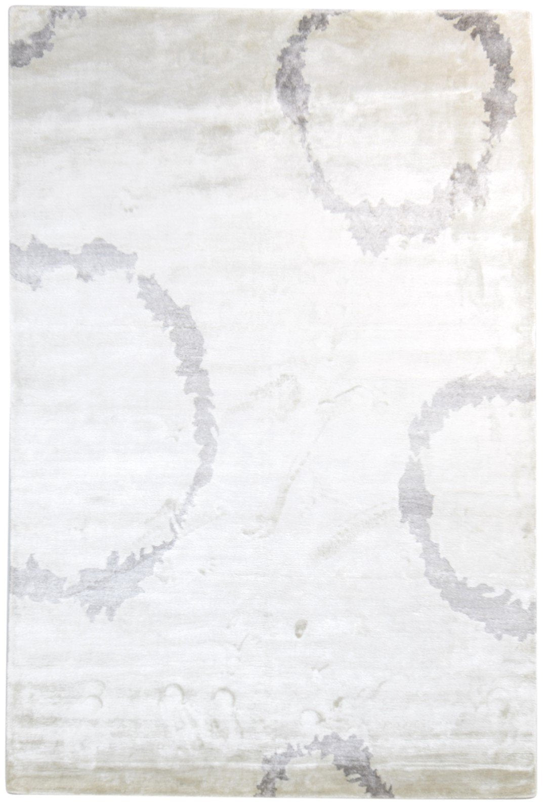 Hand Knotted Grey Silk Rug 6X9 Modern Scandinavian Abstract Room Size Carpet   7865110593685