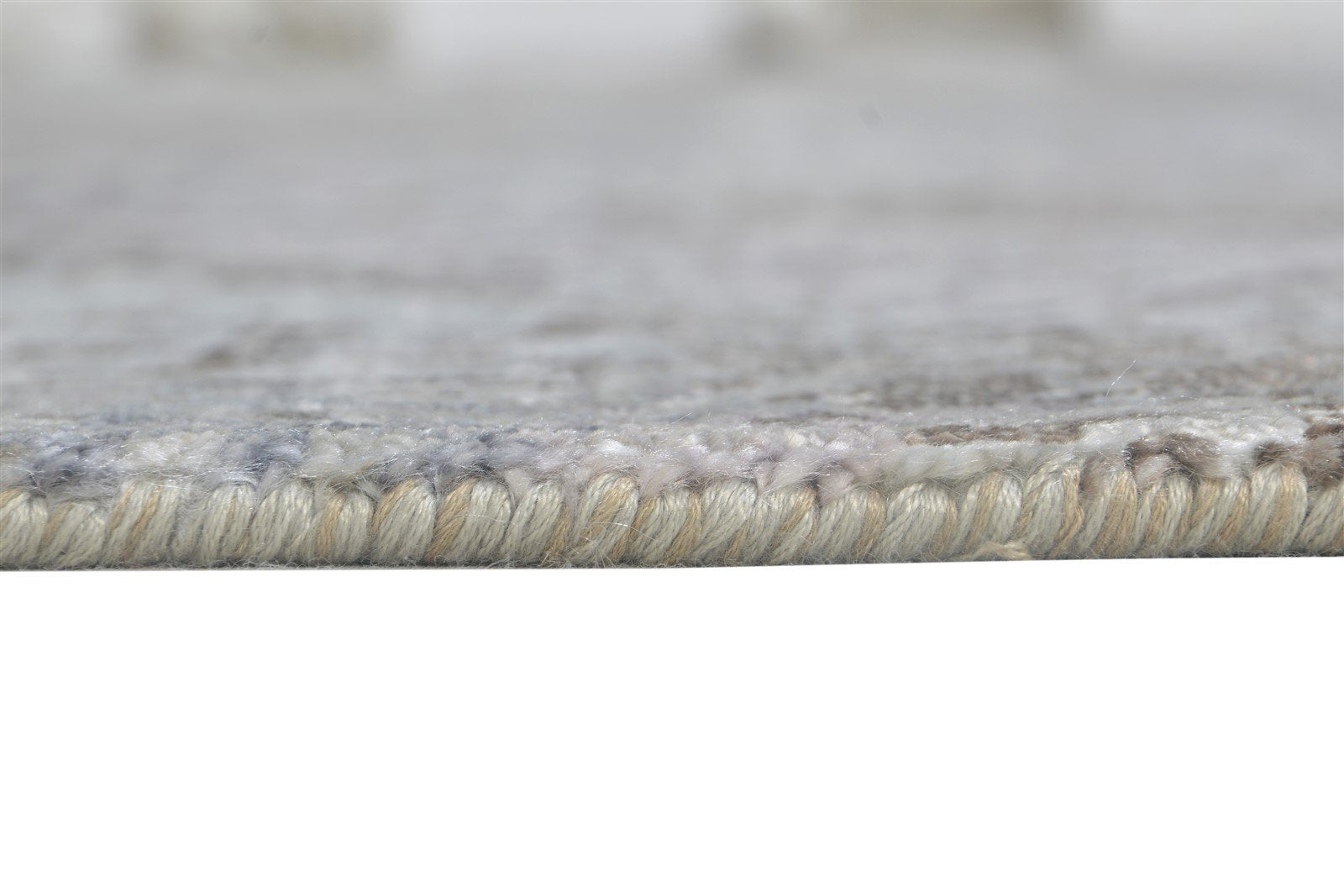 Hand Knotted Grey Silk Rug 8' X 10' Modern Indian Abstract Large Carpet   7864320131221