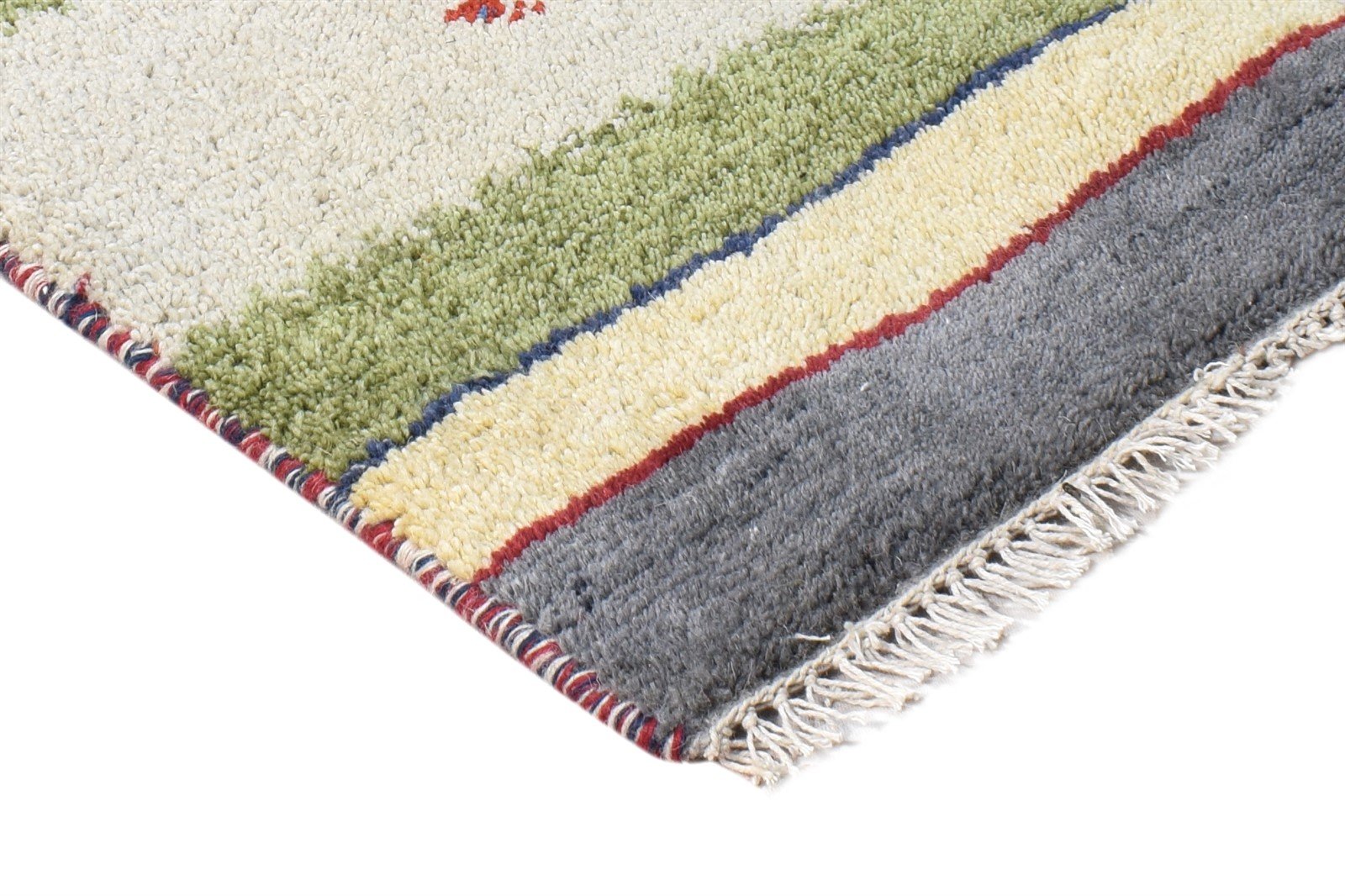 Hand Knotted Grey Wool Rug 1' X 2' Persian Southwestern Tribal Small Carpet   7865182224533