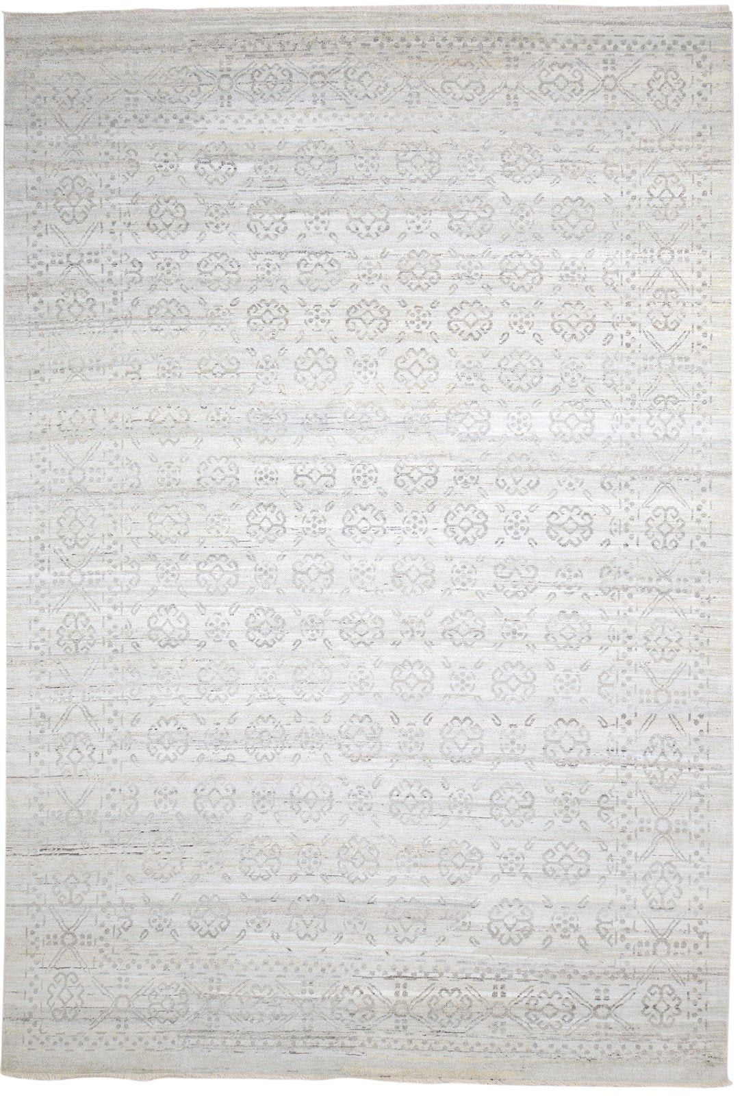Hand Knotted Grey Wool Rug 10' X 15' Persian Bokhara Oriental Extra Large Carpet   7864105369749