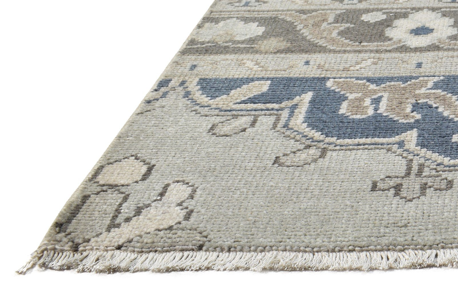 Hand Knotted Grey Wool Rug 2' X 2' Persian Mughal Oriental Small Carpet   7864925520021
