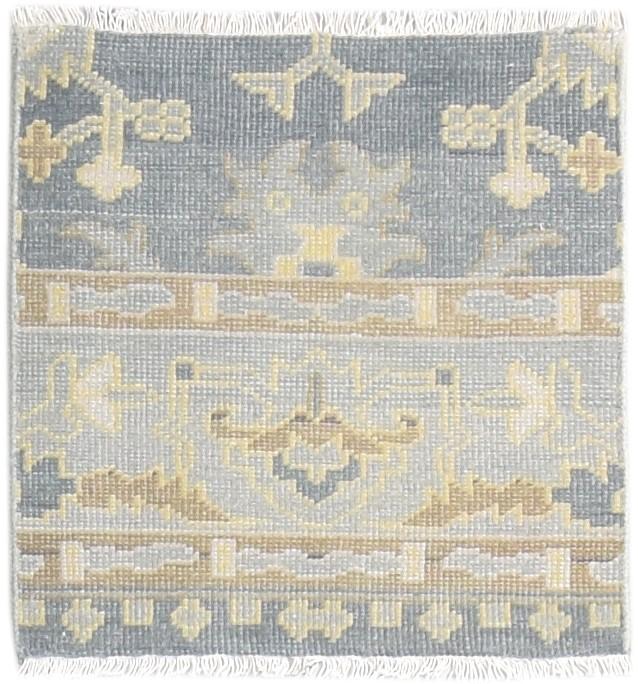 Hand Knotted Grey Wool Rug 2' X 2' Persian Oushak Oriental Small Carpet   7865152929941
