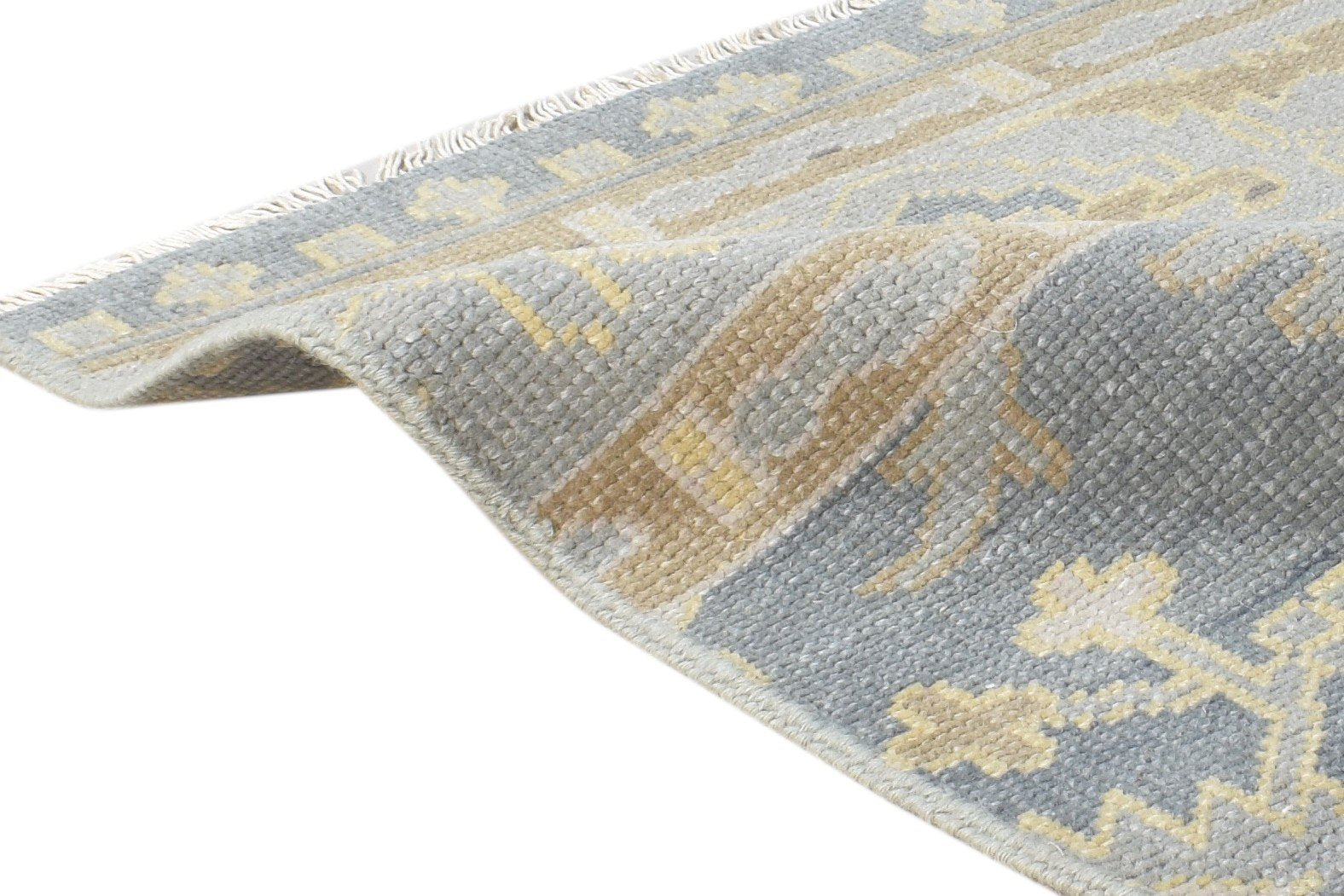 Hand Knotted Grey Wool Rug 2' X 2' Persian Oushak Oriental Small Carpet   7865152929941