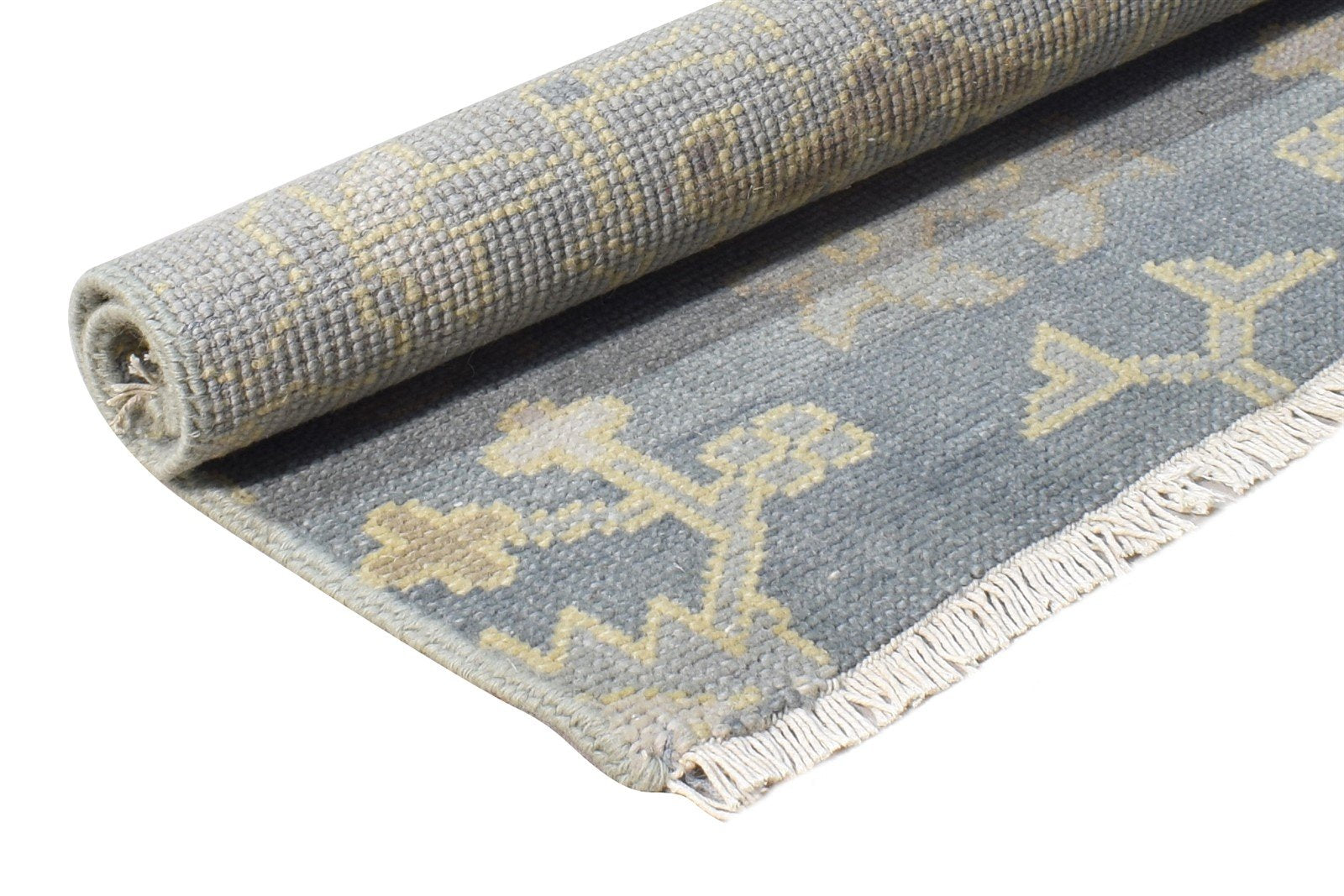 Hand Knotted Grey Wool Rug 2' X 2' Persian Oushak Oriental Small Carpet   7865152929941