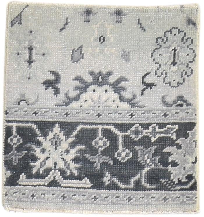 Hand Knotted Grey Wool Rug 2' X 2' Persian Oushak Oriental Small Carpet   7864848875669