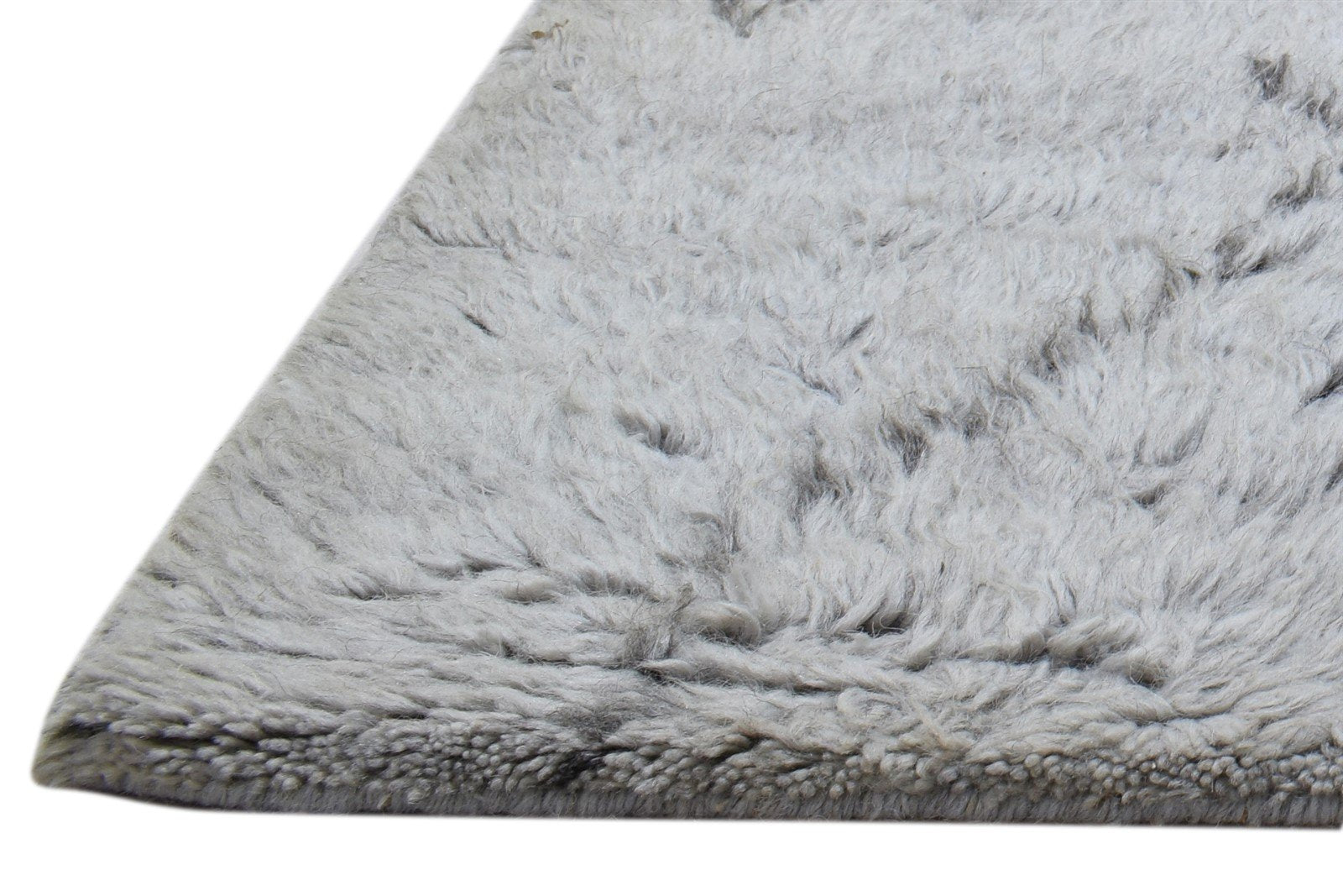 Hand Knotted Grey Wool Rug 2' X 3' Modern Moroccan Trellis Small Carpet   7860704116885