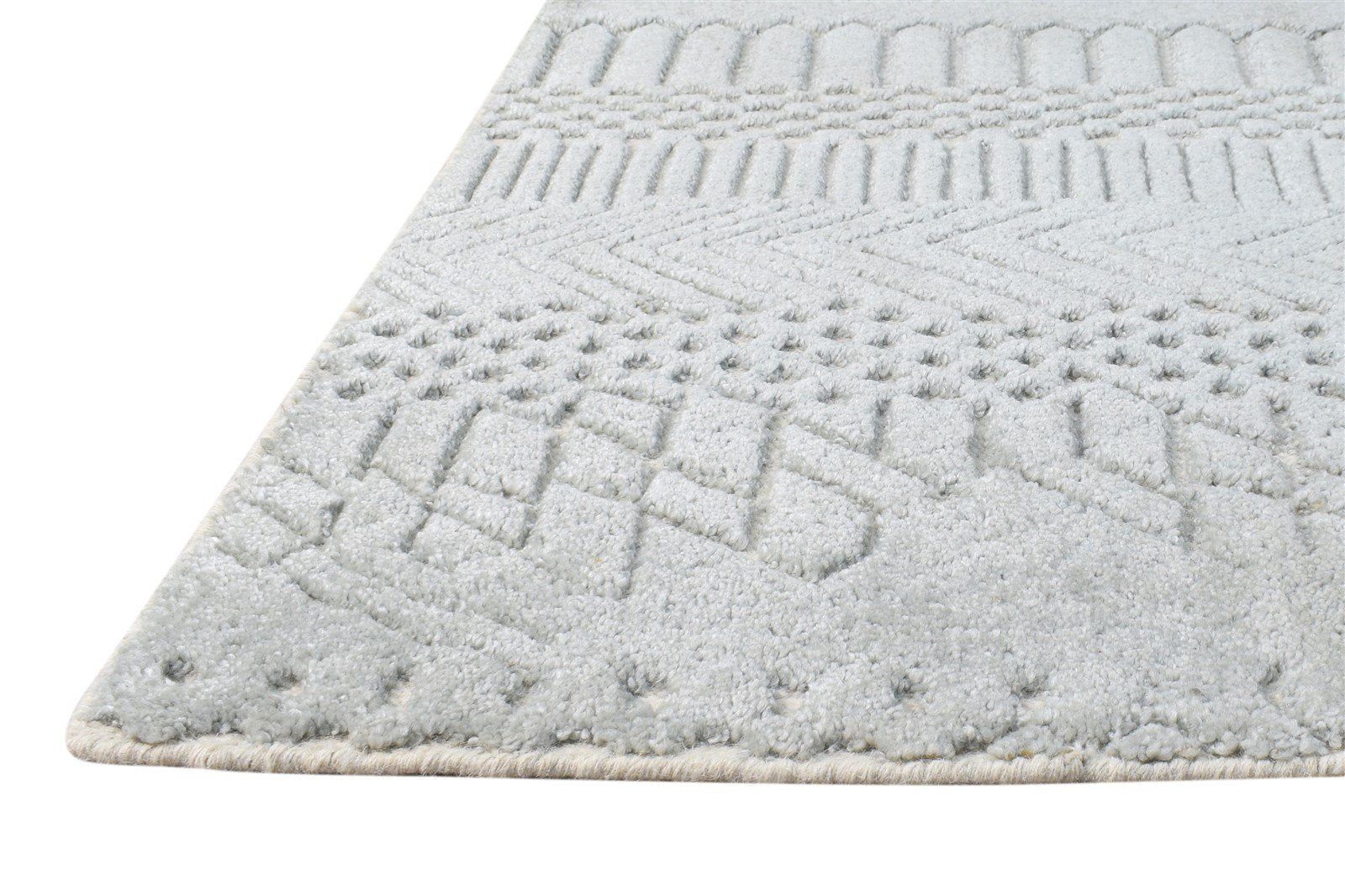 Hand Knotted Grey Wool Rug 2' X 3' Modern Scandinavian Nordic Small Carpet   7865122848917