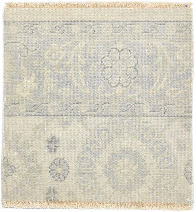 Hand Knotted Grey Wool Rug 2' X 3' Persian Oushak Oriental Small Square   7864331468949