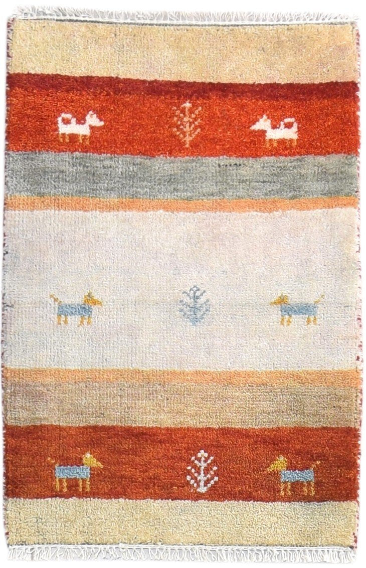 Hand Knotted Grey Wool Rug 2' X 3' Southwestern American Tribal Small Carpet   7865062359189
