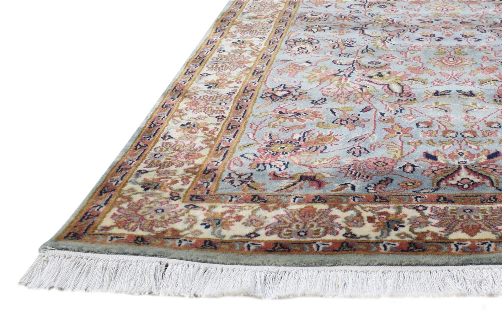 Hand Knotted Grey Wool Rug 3' X 5' Persian Kashan Oriental Small Carpet   7864679923861