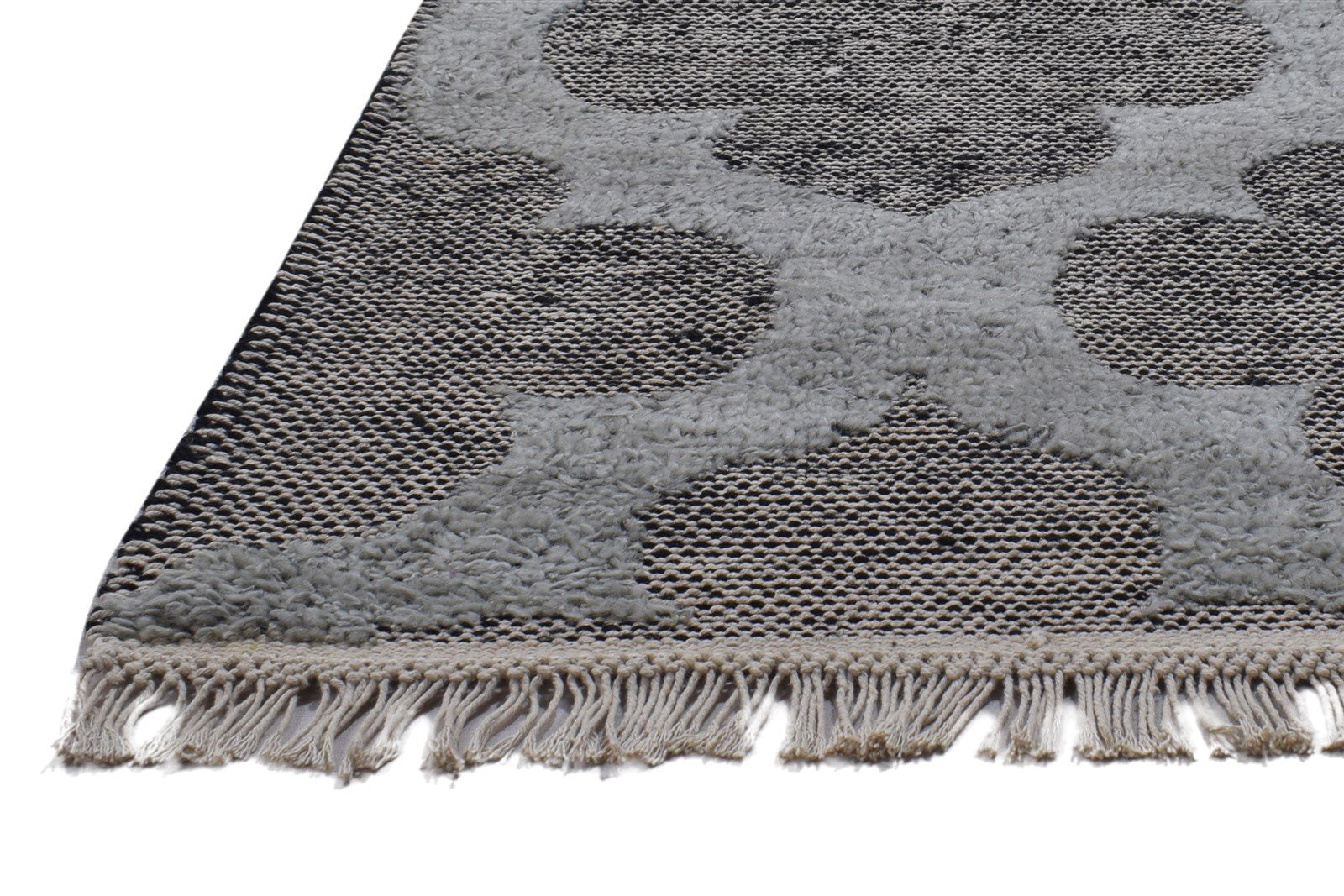 Hand Knotted Grey Wool Rug 5' X 8' Modern French Damask Room Size Carpet   7864090886293