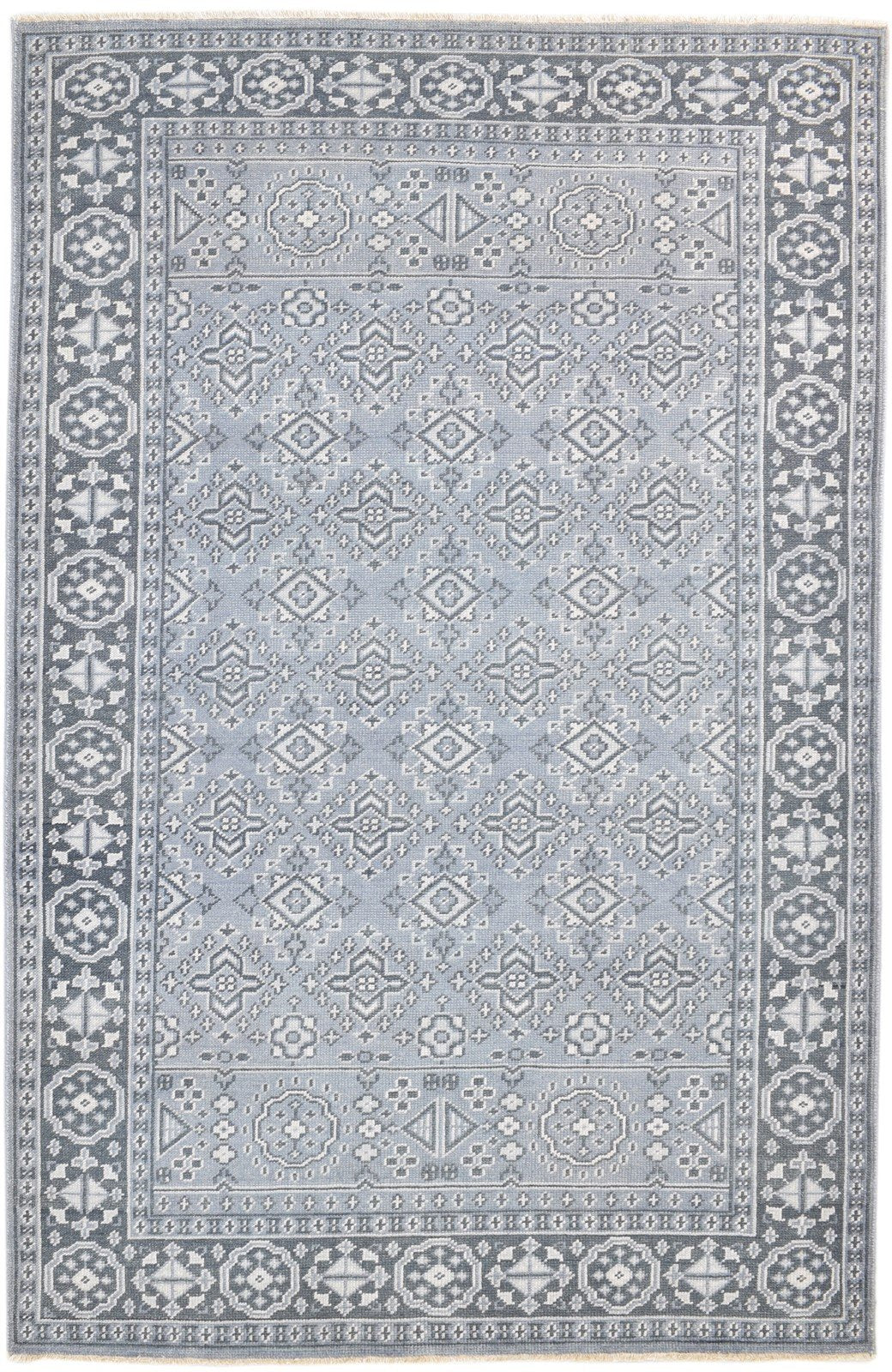 Hand Knotted Grey Wool Rug 6' X 9' Persian Bokhara Oriental Room Size Carpet   7860676296853