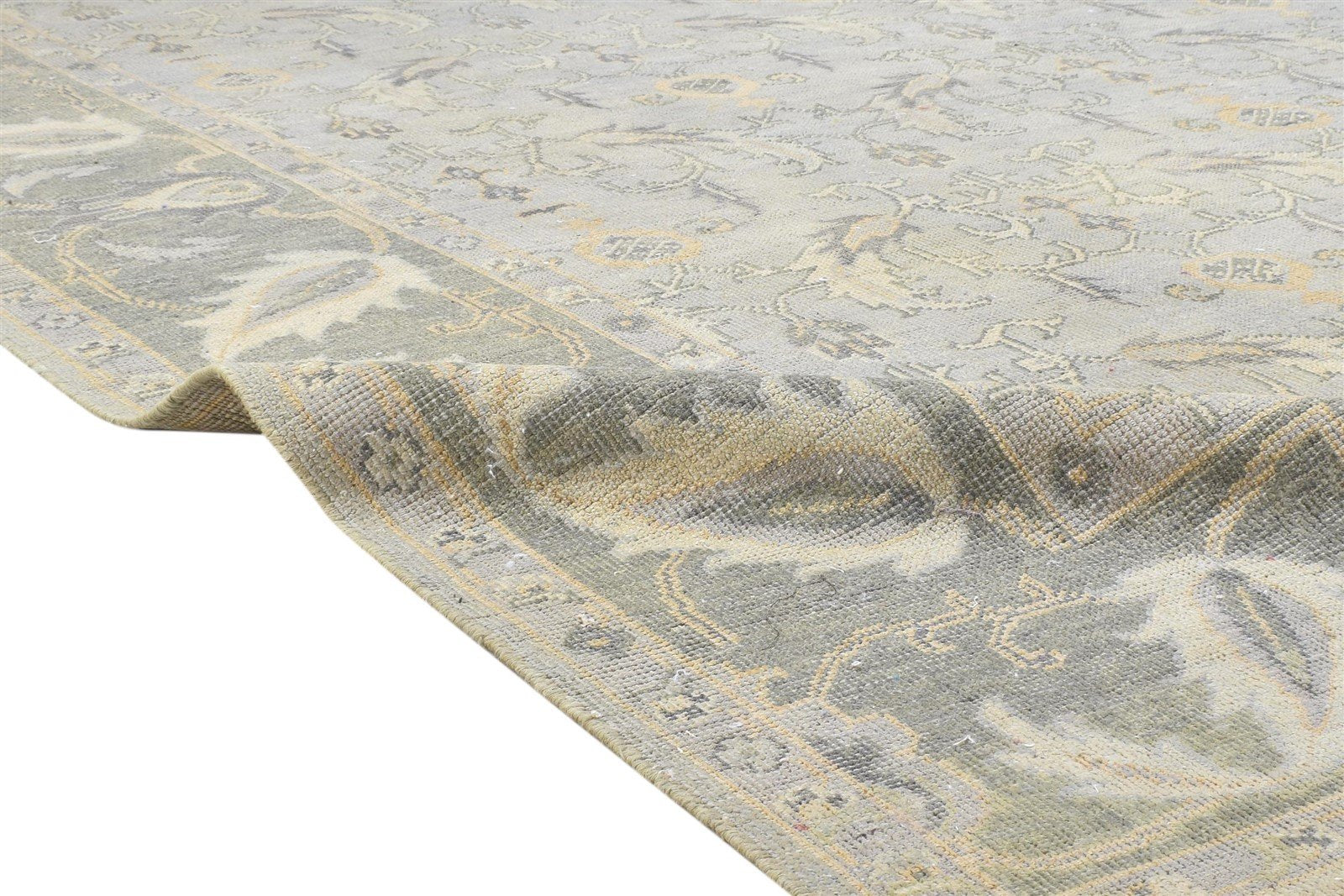 Hand Knotted Grey Wool Rug 8' X 10' Persian Agra Oriental Large Carpet   7864167825557