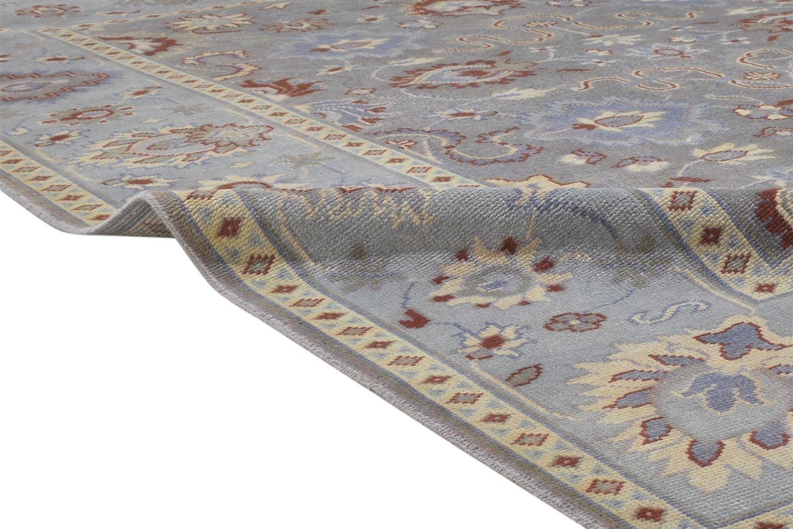 Hand Knotted Grey Wool Rug 8' X 10' Persian Agra Oriental Large Carpet   7864168317077