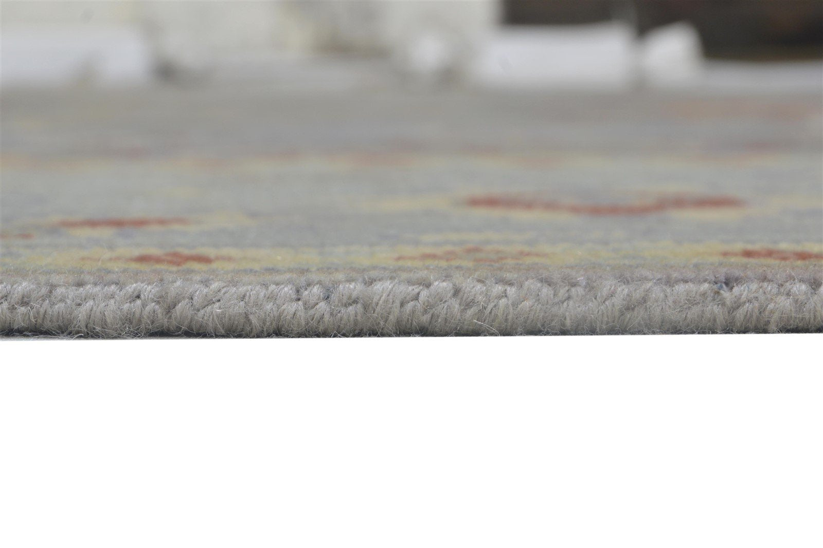 Hand Knotted Grey Wool Rug 8' X 10' Persian Agra Oriental Large Carpet   7864168317077