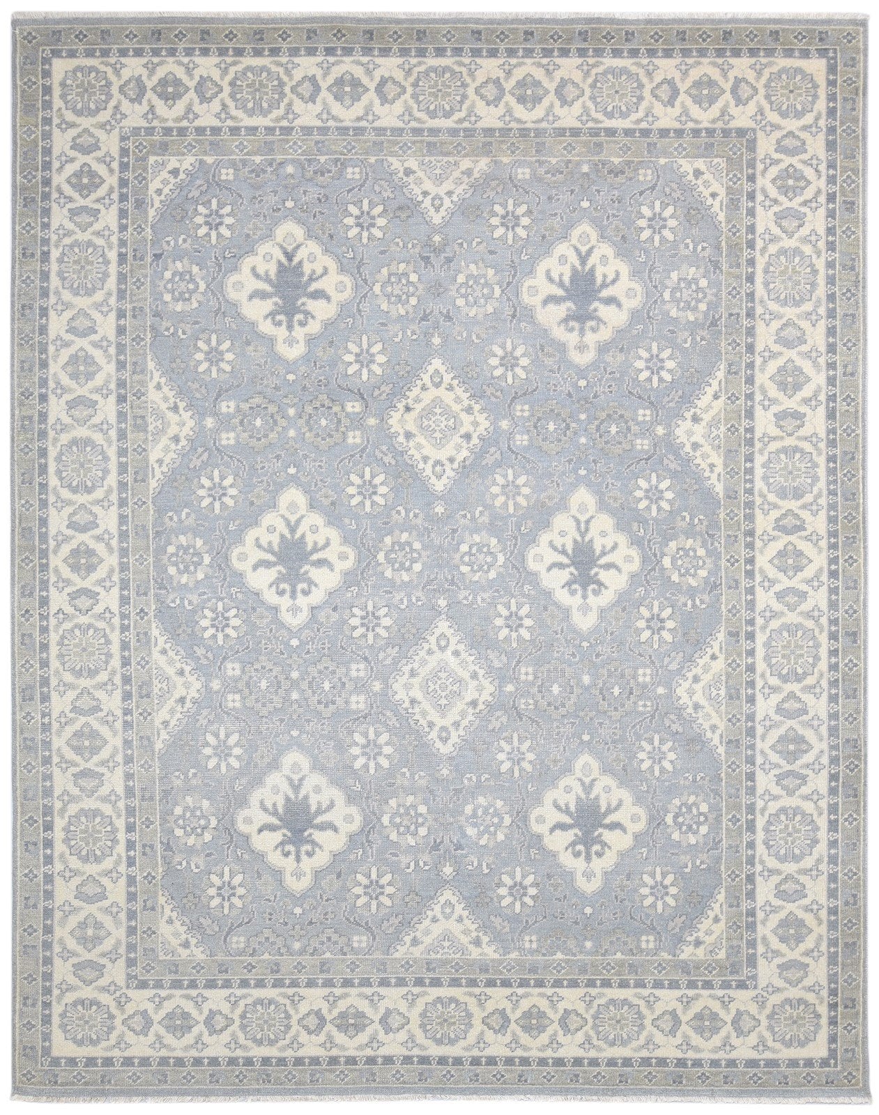 Hand Knotted Grey Wool Rug 8' X 10' Persian Kazak Oriental Large Carpet   7864103600277