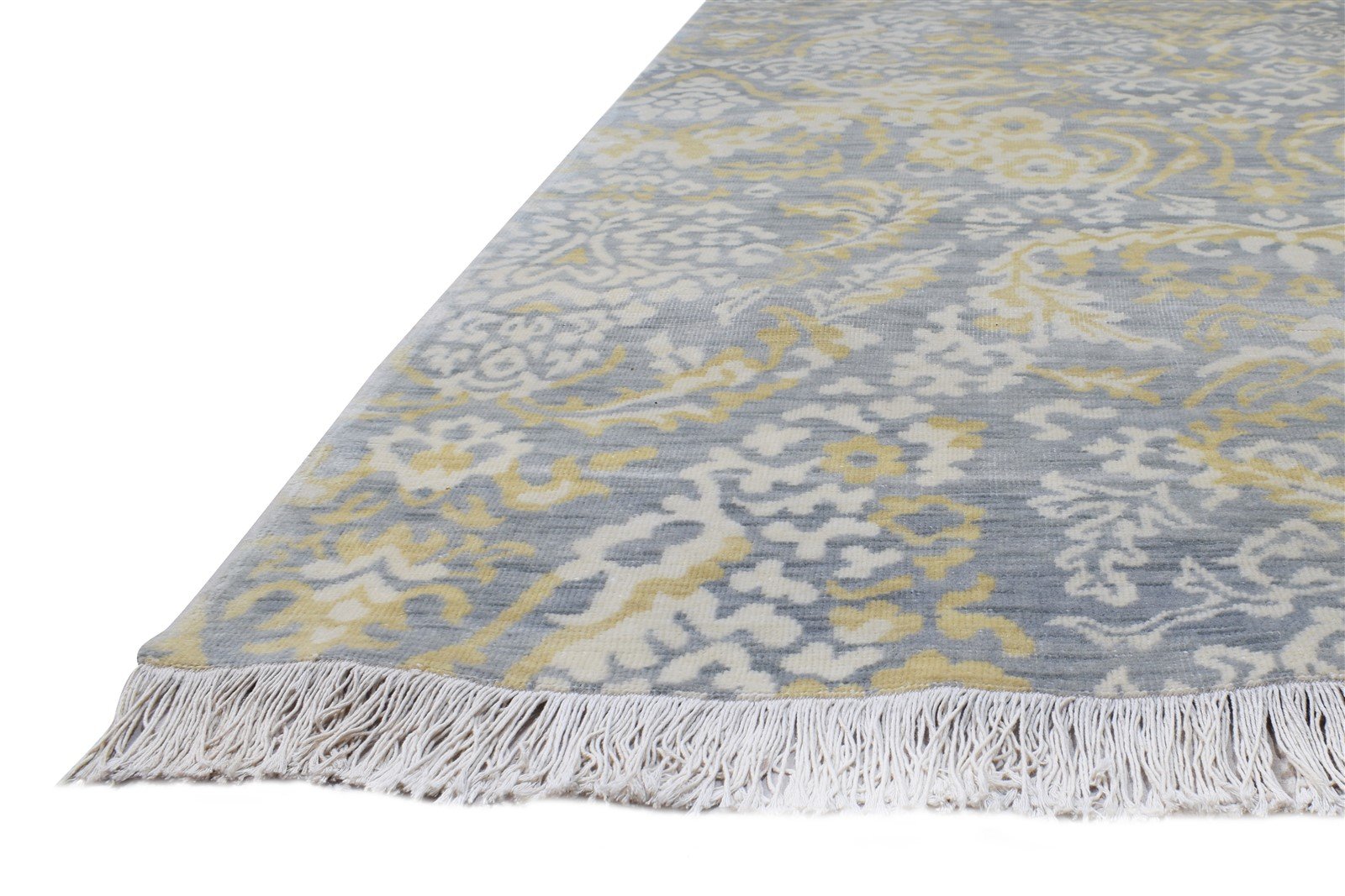 Hand Knotted Grey Wool Rug 9' X 12' Persien Agra Oriental Large Carpet   7865124454549