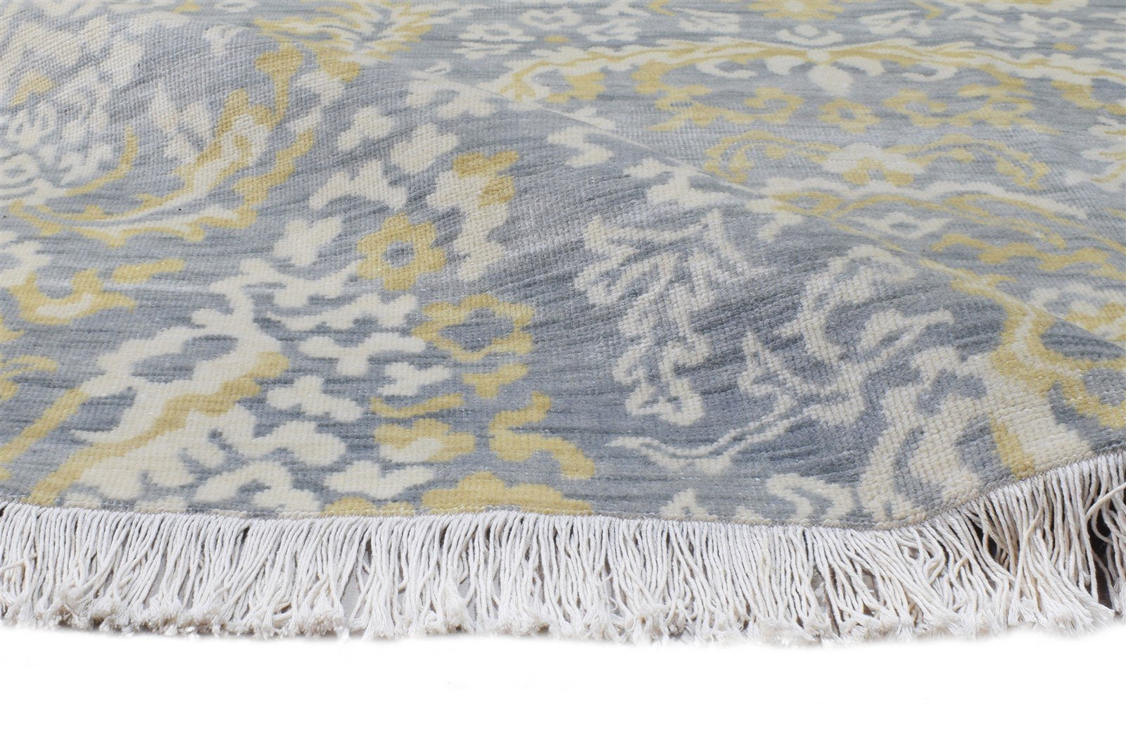 Hand Knotted Grey Wool Rug 9' X 12' Persien Agra Oriental Large Carpet   7865124454549