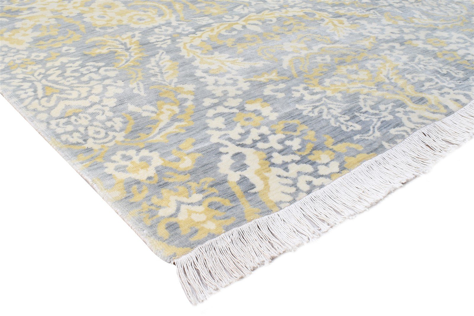 Hand Knotted Grey Wool Rug 9' X 12' Persien Agra Oriental Large Carpet   7865124454549