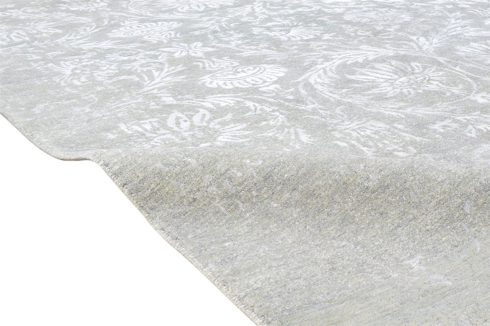 Hand Knotted Grey Wool / Silk Rug 6X10 Modern European Abstract Room Size   7864604426389