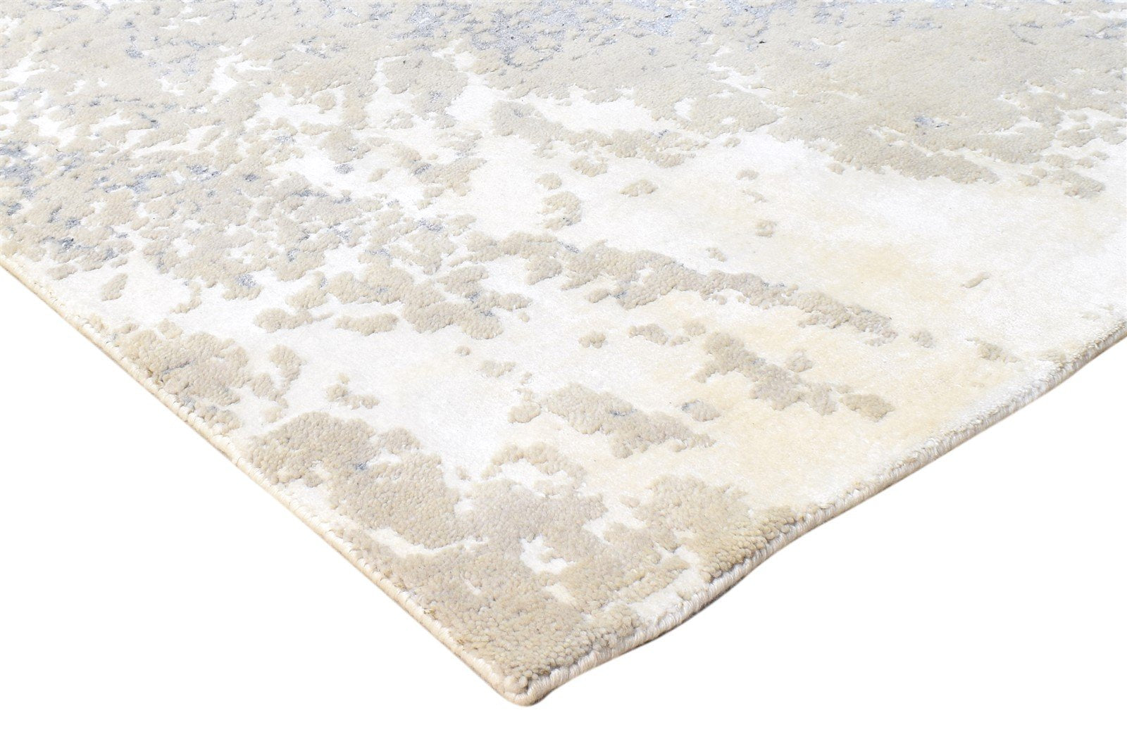 Hand Knotted Grey Wool / Silk Rug 8X10 Modern American Abstract Large Carpet   7865106235541