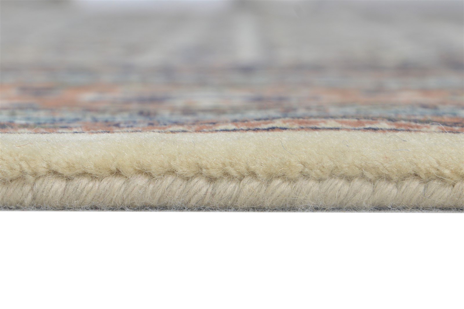 Hand Knotted Ivory Wool Rug 8' X 12' Persian Mir Oriental Large Carpet   7864631820437